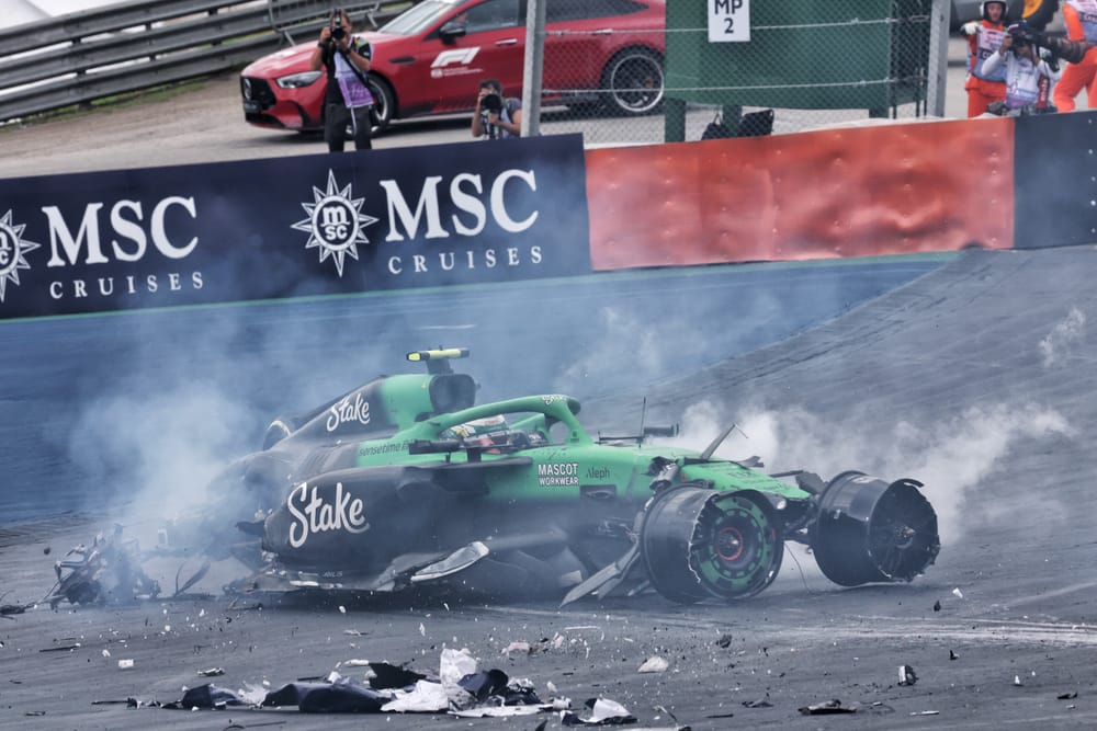 Bortoleto cleared after monster Brazil sprint crash